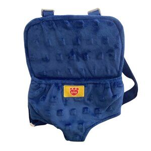 Build-A-Bear Blue Plush Backpack Carrier Teddy Bears 11”